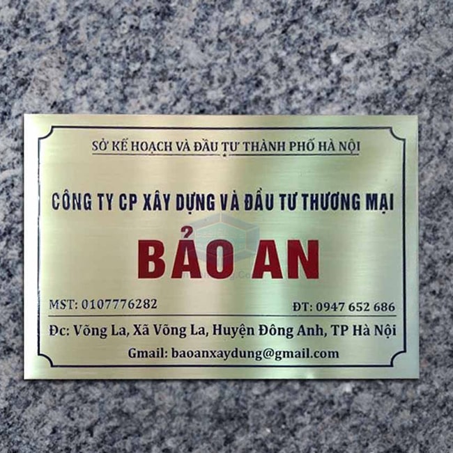 Dịch Vụ Làm Biển Quảng Cáo Inox, Đồng Tại Ninh Bình